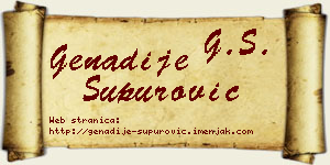 Genadije Supurović vizit kartica